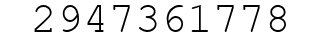 Number 2947361778.