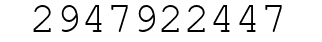 Number 2947922447.