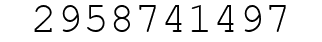 Number 2958741497.