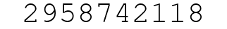 Number 2958742118.