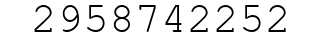 Number 2958742252.