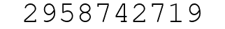 Number 2958742719.