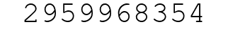 Number 2959968354.