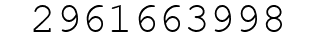 Number 2961663998.