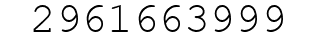 Number 2961663999.