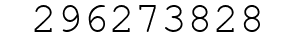 Number 296273828.