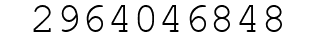 Number 2964046848.