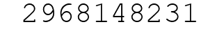 Number 2968148231.
