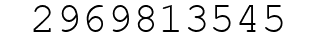 Number 2969813545.