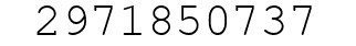 Number 2971850737.