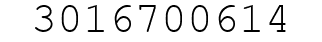 Number 3016700614.