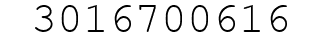 Number 3016700616.
