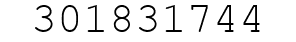 Number 301831744.