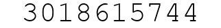 Number 3018615744.