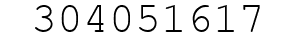 Number 304051617.