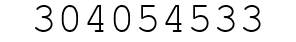 Number 304054533.
