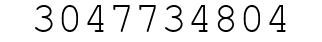 Number 3047734804.