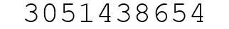 Number 3051438654.