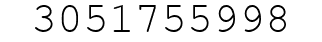 Number 3051755998.