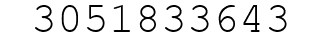 Number 3051833643.