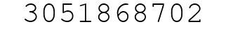 Number 3051868702.