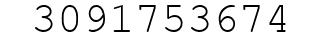 Number 3091753674.
