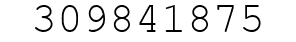 Number 309841875.