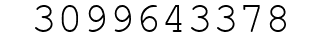 Number 3099643378.