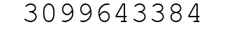 Number 3099643384.