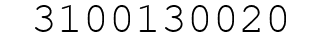 Number 3100130020.