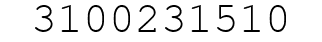 Number 3100231510.