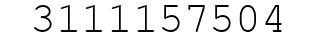Number 3111157504.
