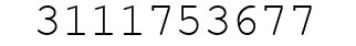 Number 3111753677.