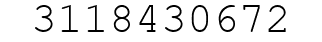 Number 3118430672.