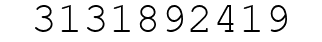 Number 3131892419.
