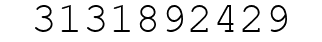 Number 3131892429.