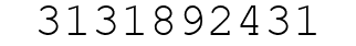 Number 3131892431.