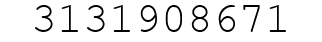 Number 3131908671.