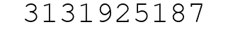 Number 3131925187.