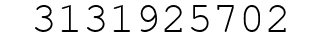 Number 3131925702.