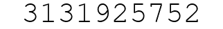 Number 3131925752.