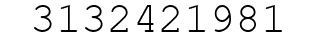 Number 3132421981.