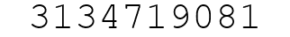 Number 3134719081.