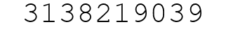 Number 3138219039.