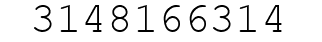 Number 3148166314.