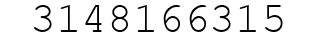 Number 3148166315.