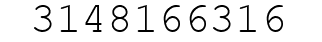 Number 3148166316.