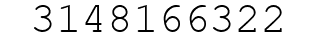 Number 3148166322.