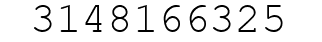 Number 3148166325.