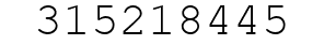 Number 315218445.